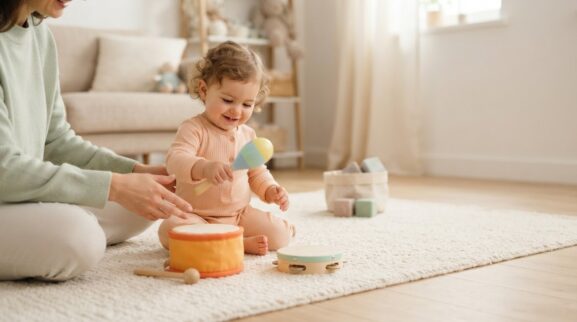 Music & Movement Activity: Freeze & Listening Games for 1 Year learning activity for a 1-year-old