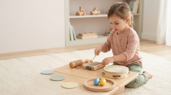 Music & Movement Activity: Instrument Exploration for 4 Years learning activity for a 4-year-old