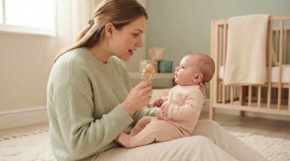 Music & Movement Activity: Listening & Sound Awareness for 0–3 Months learning activity for a 0–3 month old baby