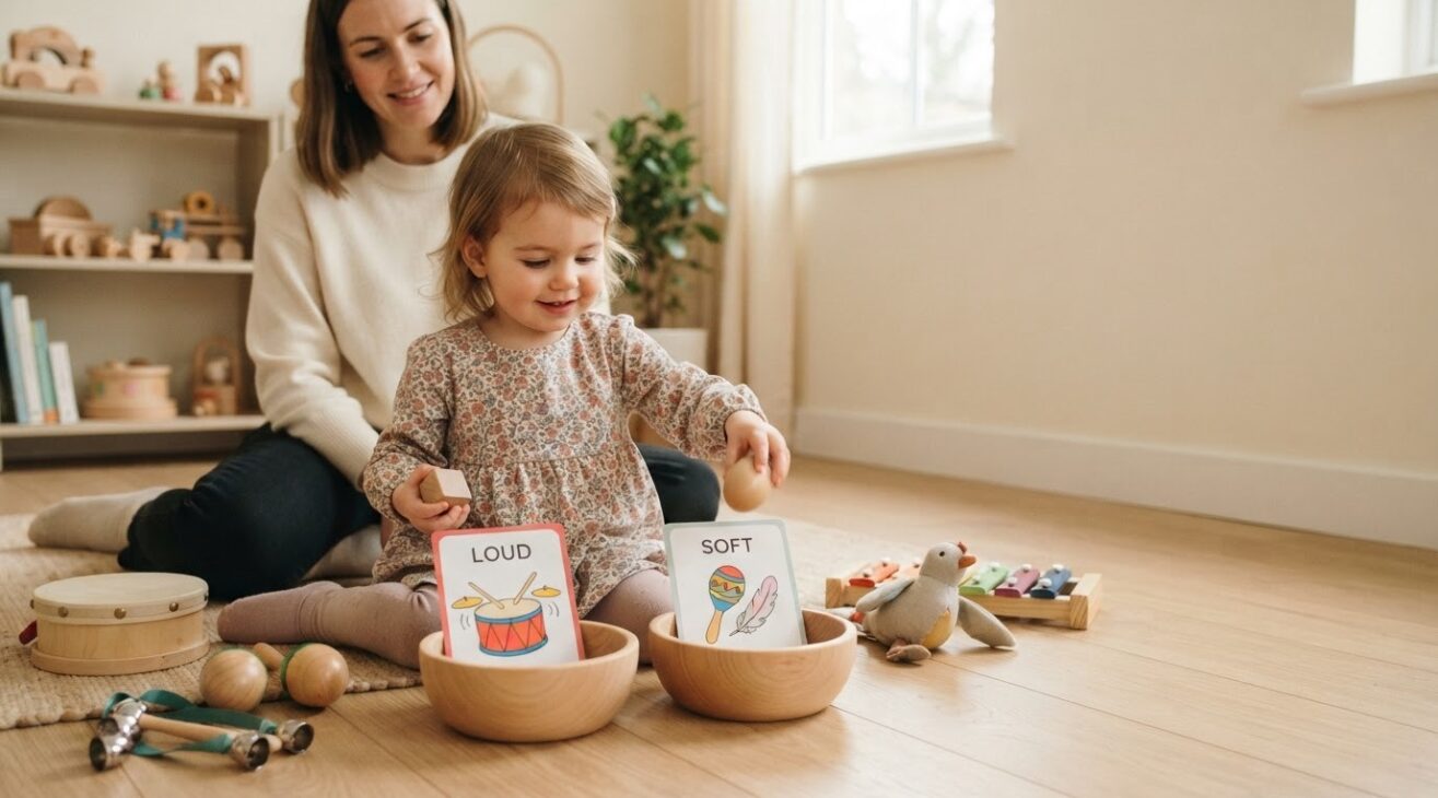 Music & Movement Activity: Loud / Soft for 2-Year-Old Toddlers