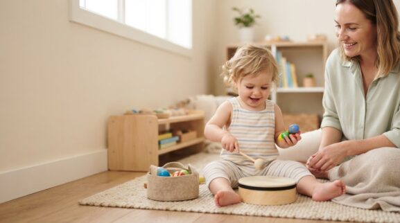 Music & Movement Activity: Rhythm & Beat for 1 Year learning activity for a 1-year-old