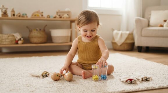 Music & Movement Activity: Sound Matching for 1 Year learning activity for a 1-year-old