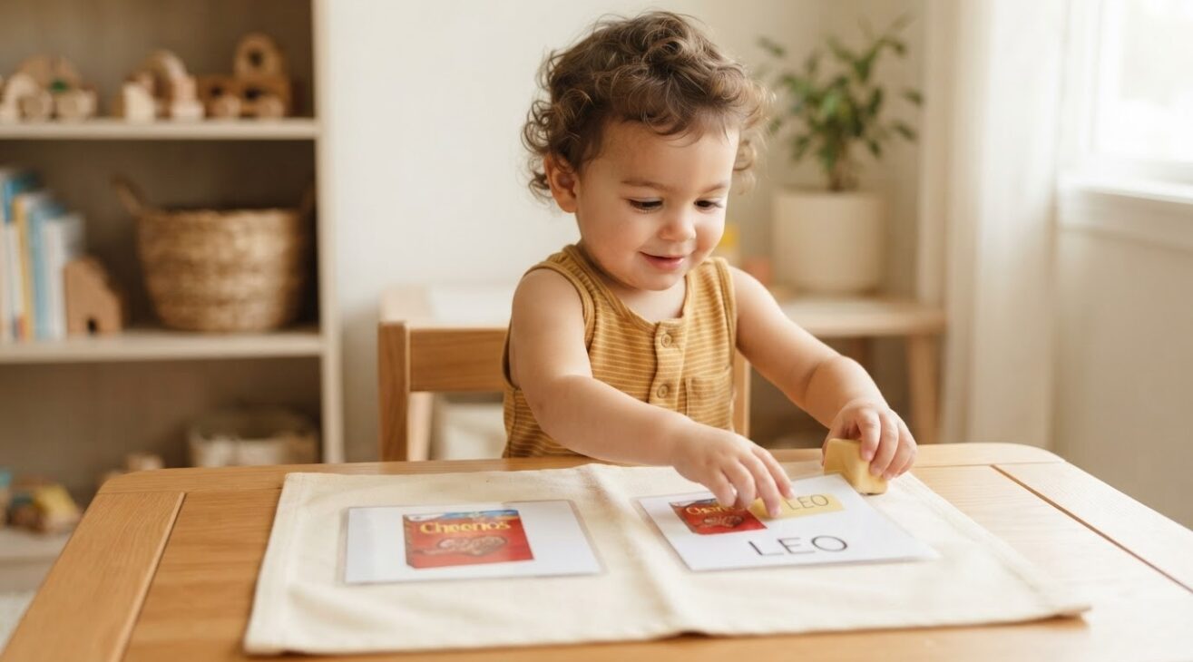 Name & Environmental Print Activity Cards for 2-Year-Old Toddlers