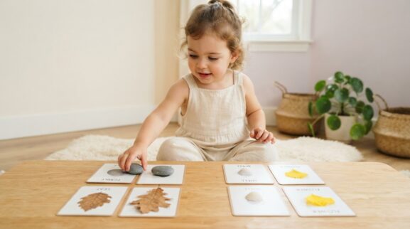 Nature Observation Activity Cards for 2 Years printable learning activity for a 2-year-old