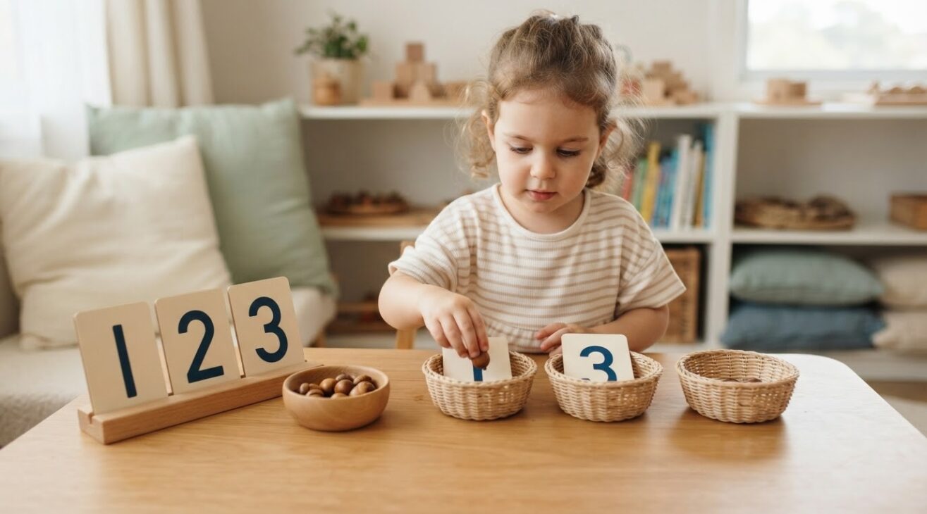 Number-to-Quantity Match: Real-Object Companion for 3-Year-Old Toddlers