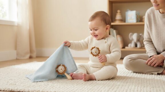 Object Permanence Activity Cards for 10–11 Months printable learning activity for a 10–11 month old baby