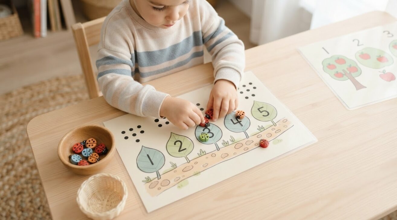 One-to-One Counting Activity Cards for 4-Year-Old Kids