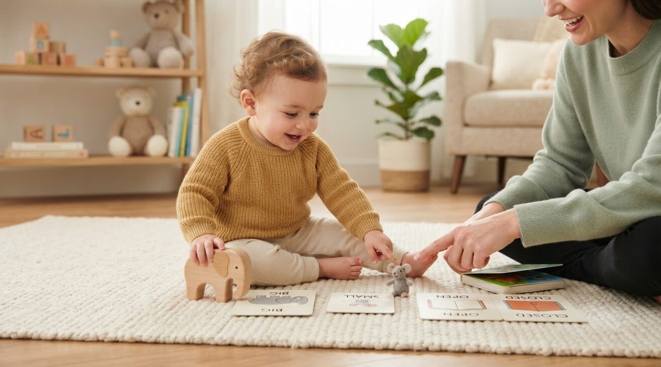 Opposites Activity Cards for 1-Year-Old Toddlers