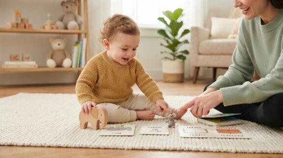 Opposites Activity Cards for 1 Year printable learning activity for a 1-year-old