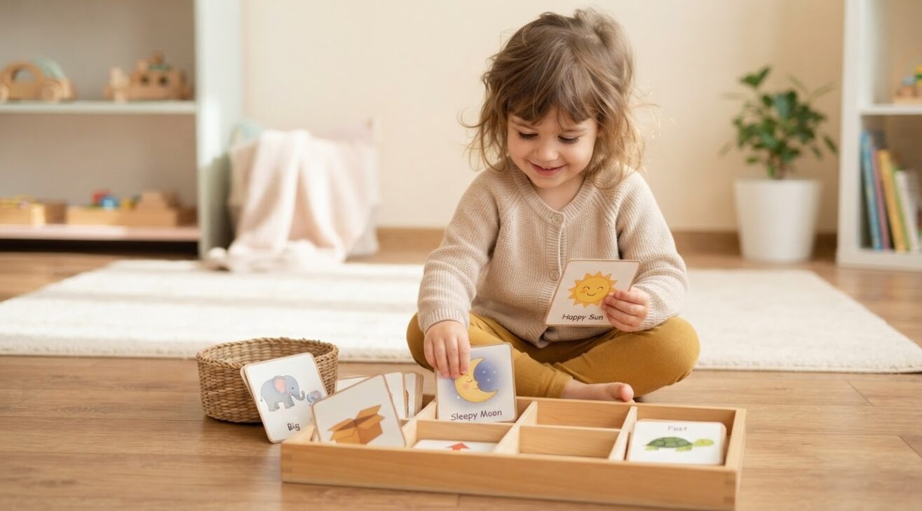 Opposites Activity Cards for 3-Year-Old Toddlers