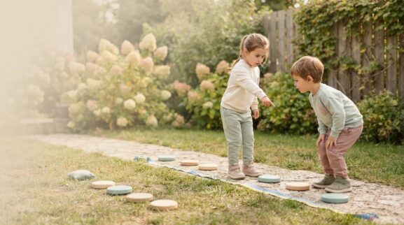Outdoor Movement Activity Cards for 4 Years printable learning activity for a 4-year-old