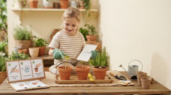 Plants & Growing Activity Cards for 5 Years printable learning activity for a 5-year-old
