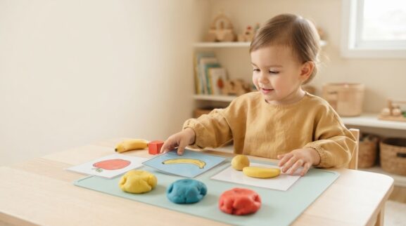 Play Dough & Molding Activity Cards for 2 Years printable learning activity for a 2-year-old