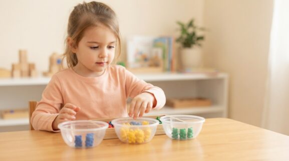Playful Math: Comparing More / Less / Same for 4 Years learning activity for a 4-year-old