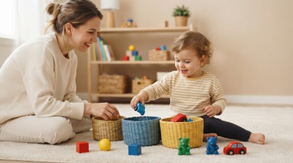 Playful Math: Sorting & Categorizing for 2 Years learning activity for a 2-year-old