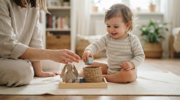 Position & Direction Words Activity Cards for 1 Year printable learning activity for a 1-year-old