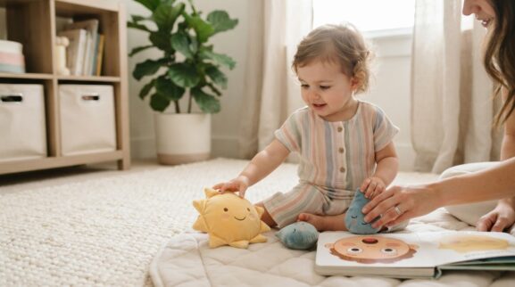 Practice Together: Feelings Vocabulary for 1 Year learning activity for a 1-year-old