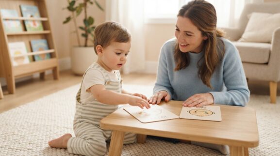 Practice Together: Feelings Vocabulary for 2 Years learning activity for a 2-year-old