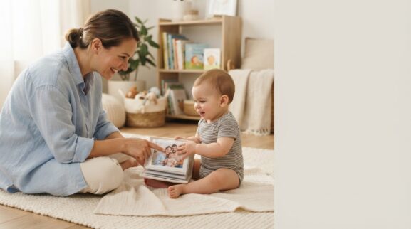 Practice Together: Identity & Family for 10–11 Months learning activity for a 10–11 month old baby