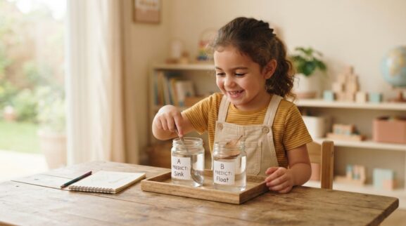 Predict & See: Do a Safe Real-World Observation Next learning activity for a 5-year-old