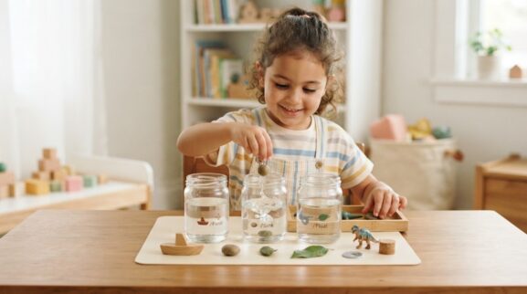Predict, Try, Notice learning activity for a 5-year-old