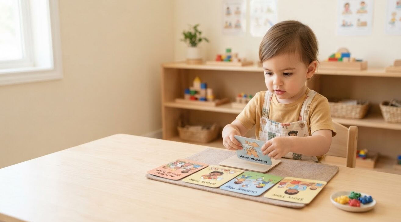 Preschool / Classroom Routines Activity Cards for 3-Year-Old Toddlers