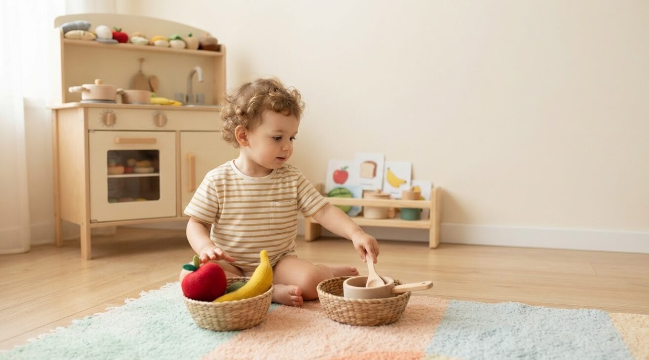 Pretend Kitchen & Food Activity Cards for 2-Year-Old Toddlers