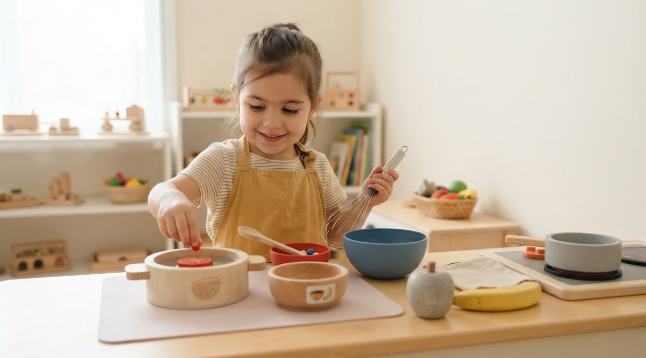 Pretend Kitchen & Food Activity Cards for 4-Year-Old Kids