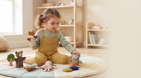Puppets & Character Play Activity Cards for 3 Years printable learning activity for a 3-year-old