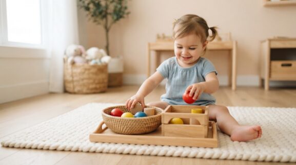 Put In / Take Out Activity Cards for 1 Year printable learning activity for a 1-year-old