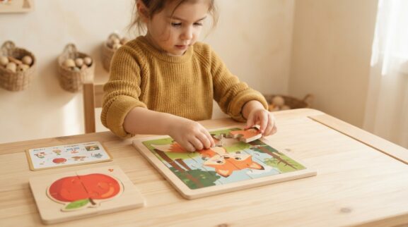 Puzzles Activity Cards for 4 Years printable learning activity for a 4-year-old
