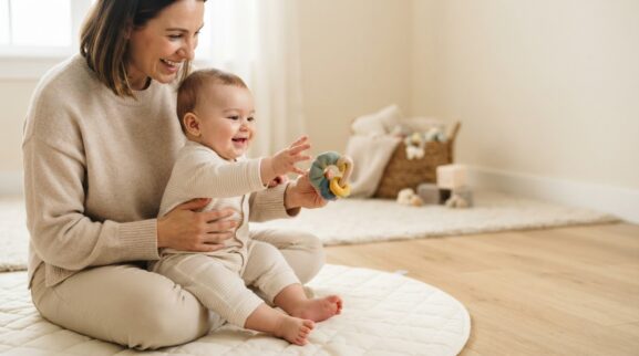 Reaching & Grasping Activity Cards for 4–6 Months printable learning activity for a 4–6 month old baby