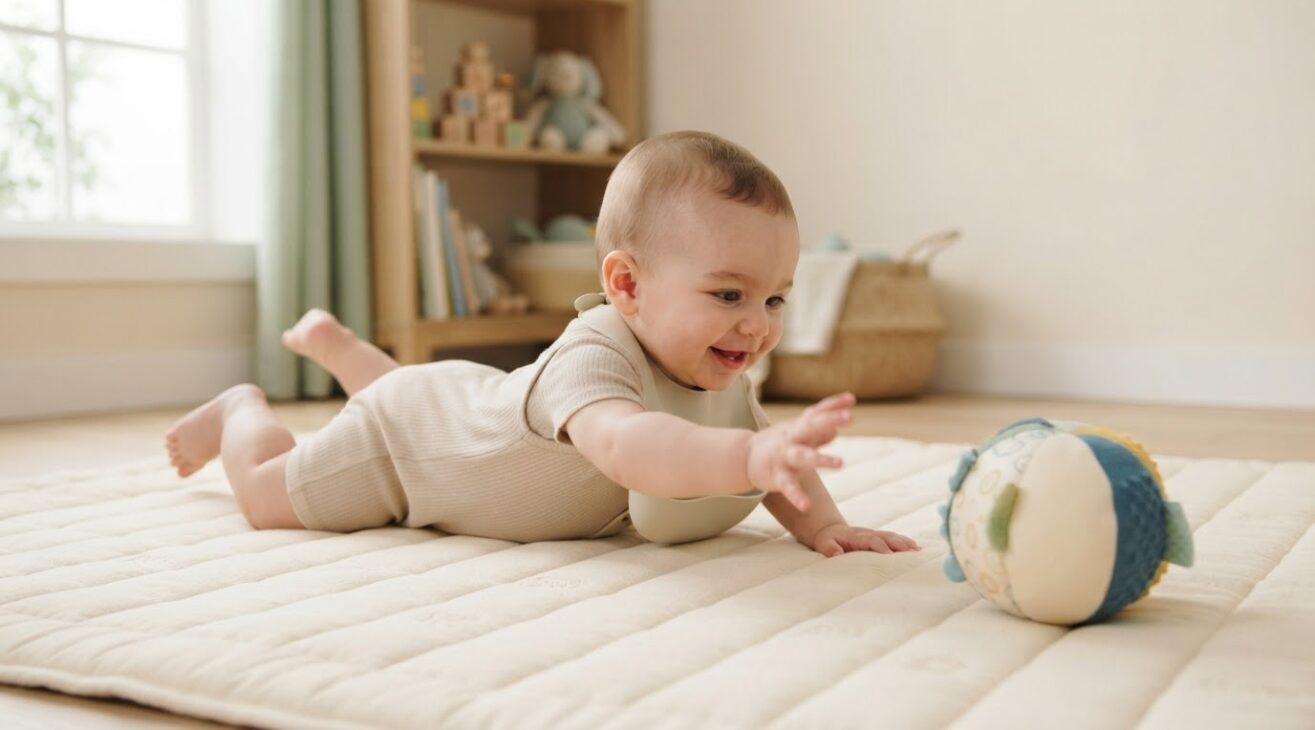 Reaching, Rolling & Body Movement for Babies 7–9 Months