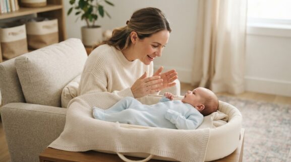 Repeated Songs & Rhymes Activity Cards for 0–3 Months printable learning activity for a 0–3 month old baby