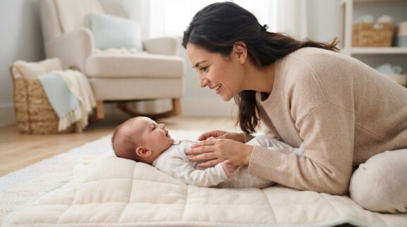 Responsive Communication Activity Cards for 0–3 Months printable learning activity for a 0–3 month old baby