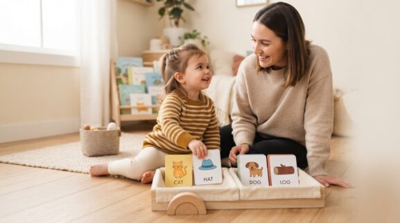Rhyming & Sound Awareness Activity Cards for 2 Years printable learning activity for a 2-year-old