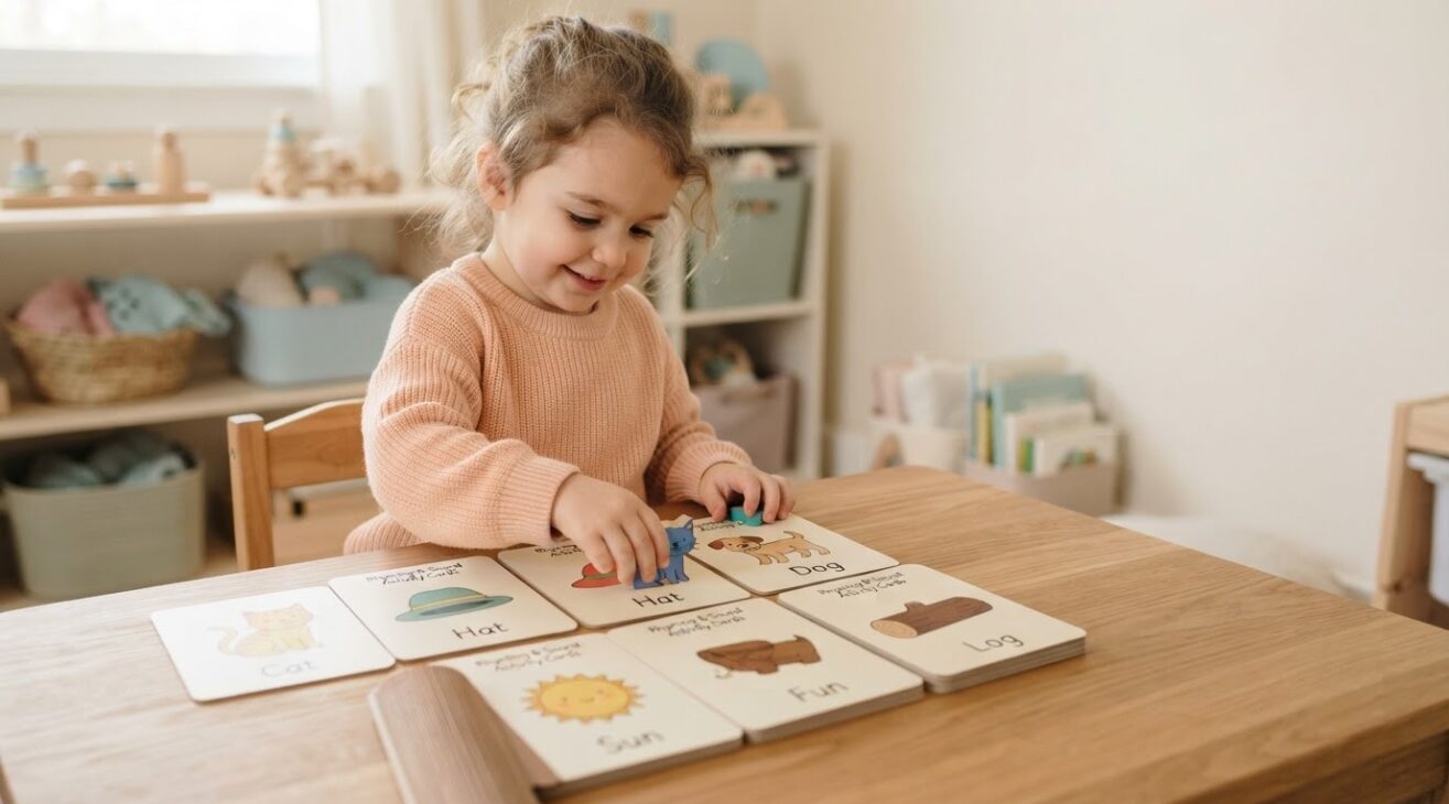 Rhyming & Sound Awareness Activity Cards for 3-Year-Old Toddlers