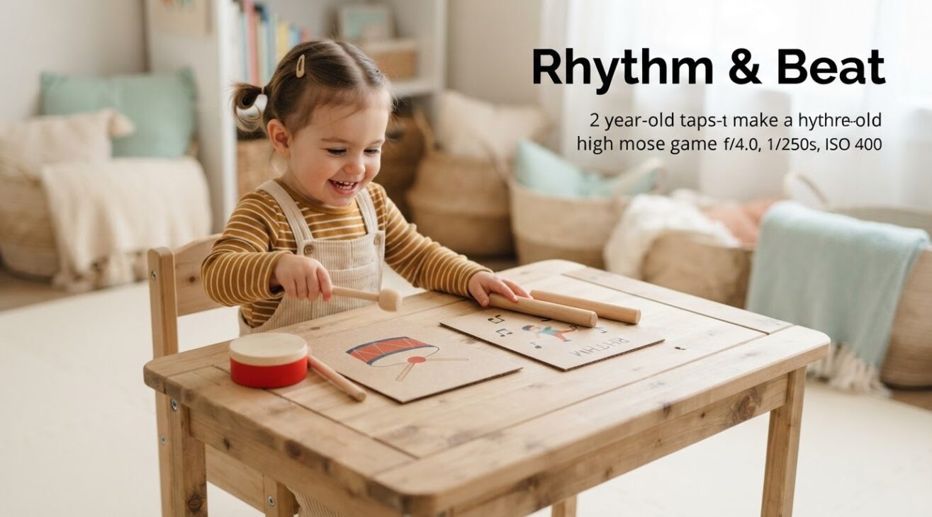 Rhythm & Beat Activity Cards for 2-Year-Old Toddlers