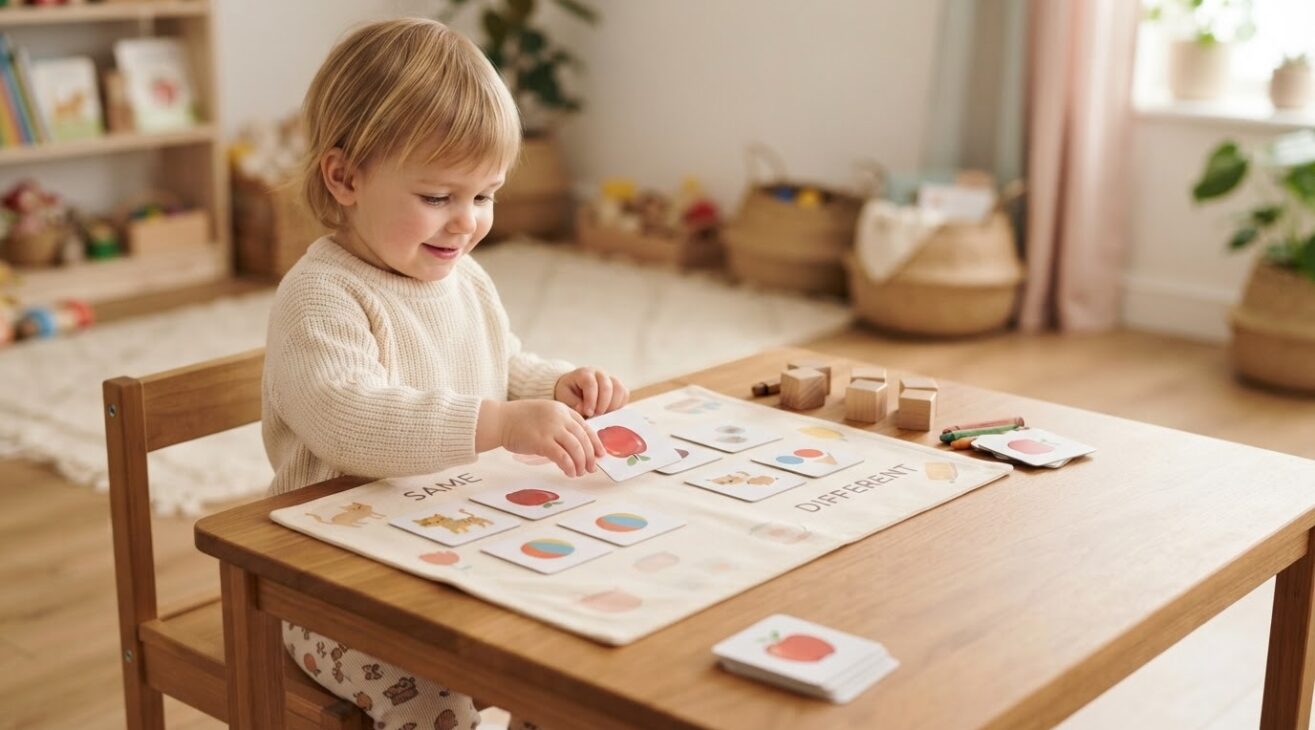 Same & Different Activity Cards for 2-Year-Old Toddlers