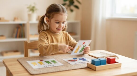 Same & Different Activity Cards for 4 Years printable learning activity for a 4-year-old