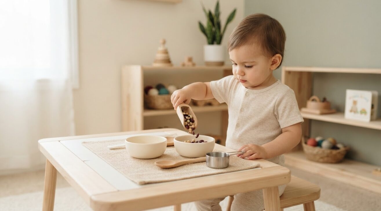 Scooping & Pouring Activity Cards for 1-Year-Old Toddlers