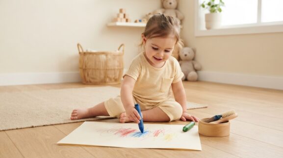 Scribble & Free Drawing Activity Cards for 1 Year printable learning activity for a 1-year-old