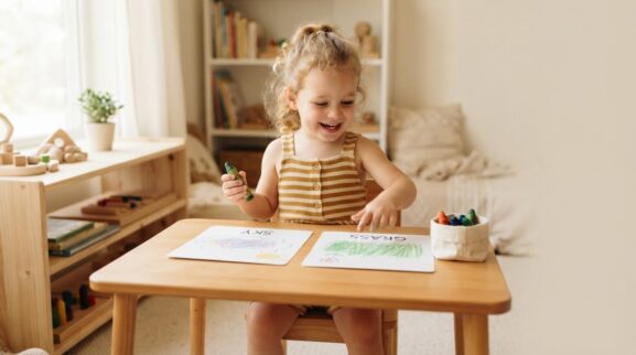 Scribble & Free Drawing Activity Cards for 2 Years printable learning activity for a 2-year-old
