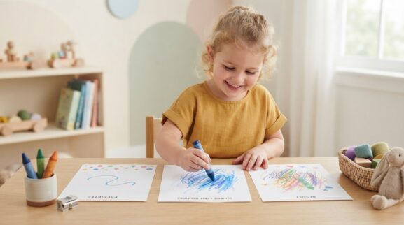 Scribble & Free Drawing Activity Cards for 4 Years printable learning activity for a 4-year-old