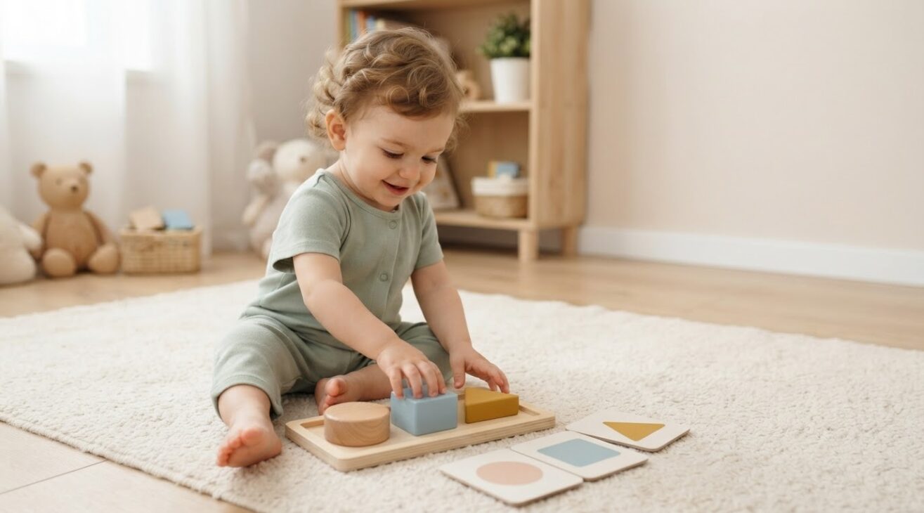 Shape Recognition Activity Cards for 1-Year-Old Toddlers