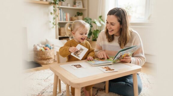 Shared Reading Activity Cards for 2 Years printable learning activity for a 2-year-old