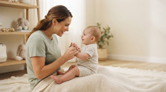 Sing, Move & Listen: Action Songs for 4–6 Months parent learning guide for a 4–6 month old baby