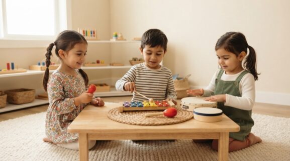 Sing, Move & Listen: Instrument Exploration for 4 Years parent learning guide for a 4-year-old