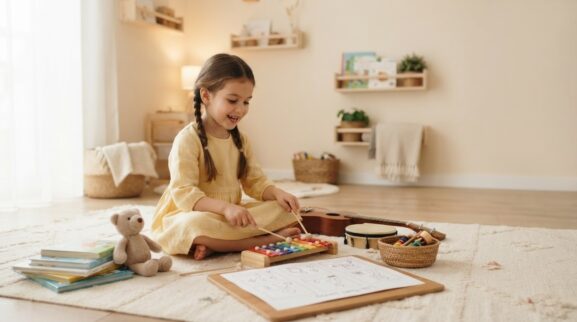 Sing, Move & Listen: Music & Storytelling for 5 Years parent learning guide for a 5-year-old