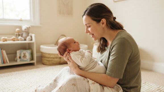 Sing, Move & Listen: Repeated Songs & Rhymes for 0–3 Months parent learning guide for a 0–3 month old baby